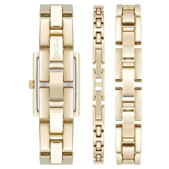 $299- Anne Klein 12-7748HLST New York Ladies Howlite Bracelet & Watch Set
